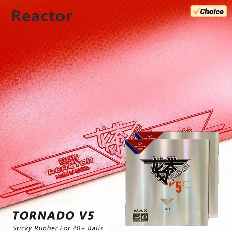 AliExpress REACTOR Tornado V5 Table Tennis Rubber Sticky Loop Attack Ping Pong Rubber Medium Hard with Max Internal Energy Sponge