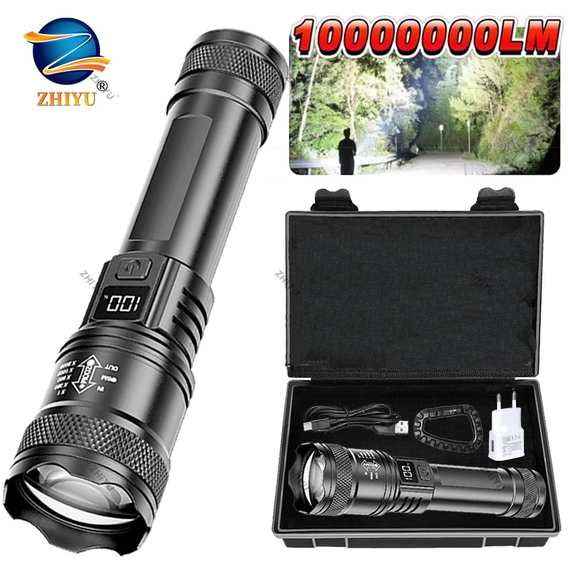 AliExpress Zoomable Rechargeable LED Flashlight with LCD Display
