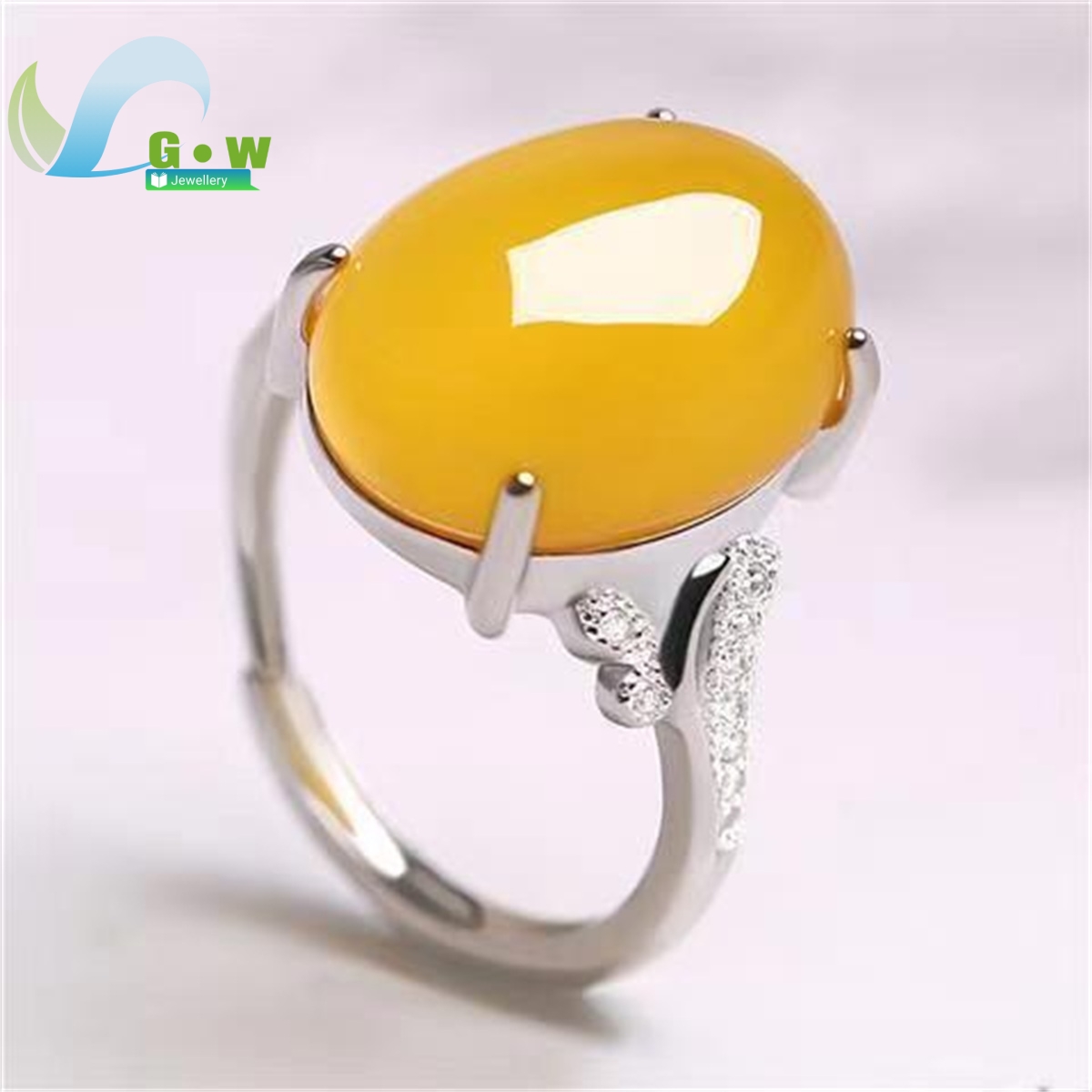 AliExpress Adjustable Red Agate Sterling Silver Open Ring, view 6