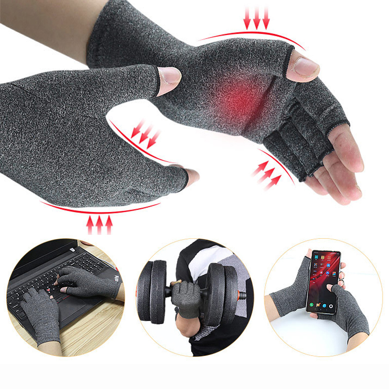 AliExpress Relieve Hand Discomfort with 1pair Fingerless Compression Gloves, view 3
