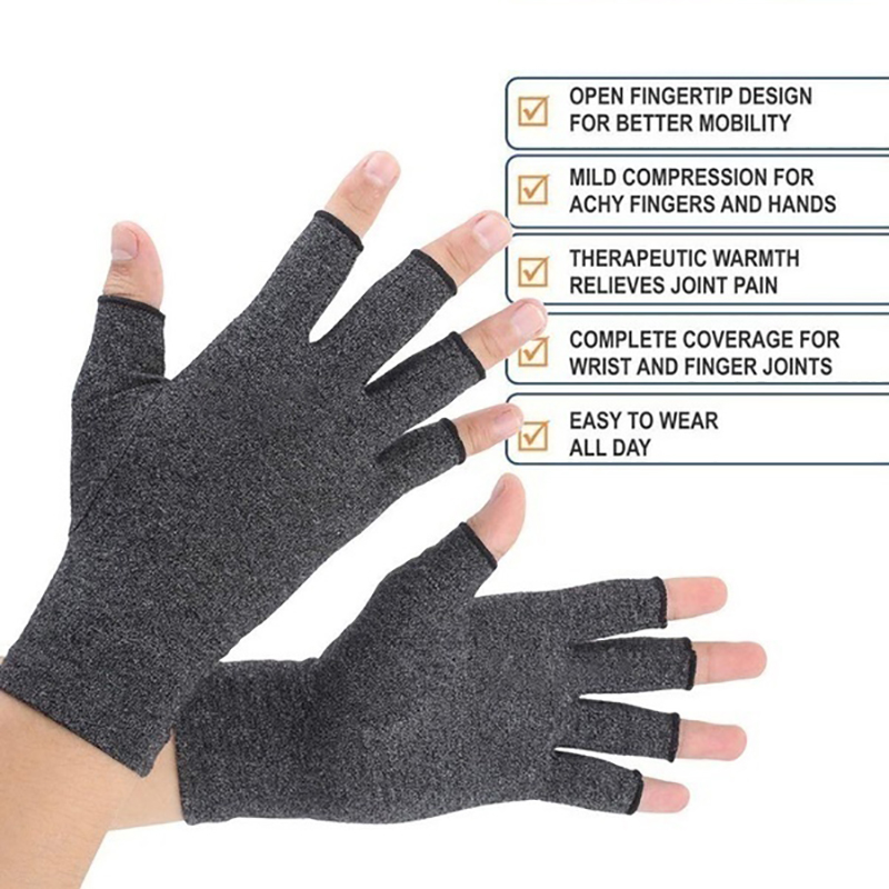 AliExpress Relieve Hand Discomfort with 1pair Fingerless Compression Gloves, view 4