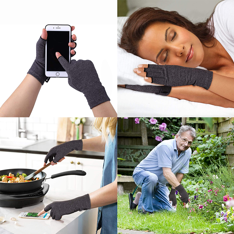 AliExpress Relieve Hand Discomfort with 1pair Fingerless Compression Gloves, view 5