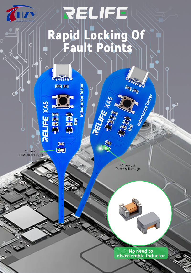 AliExpress RELIFE XA5 Inductance Tester Electromagnetic Non-Contact Fault Detection for Phones PCB Motherboard Repair Diagnostics Tool, view 3