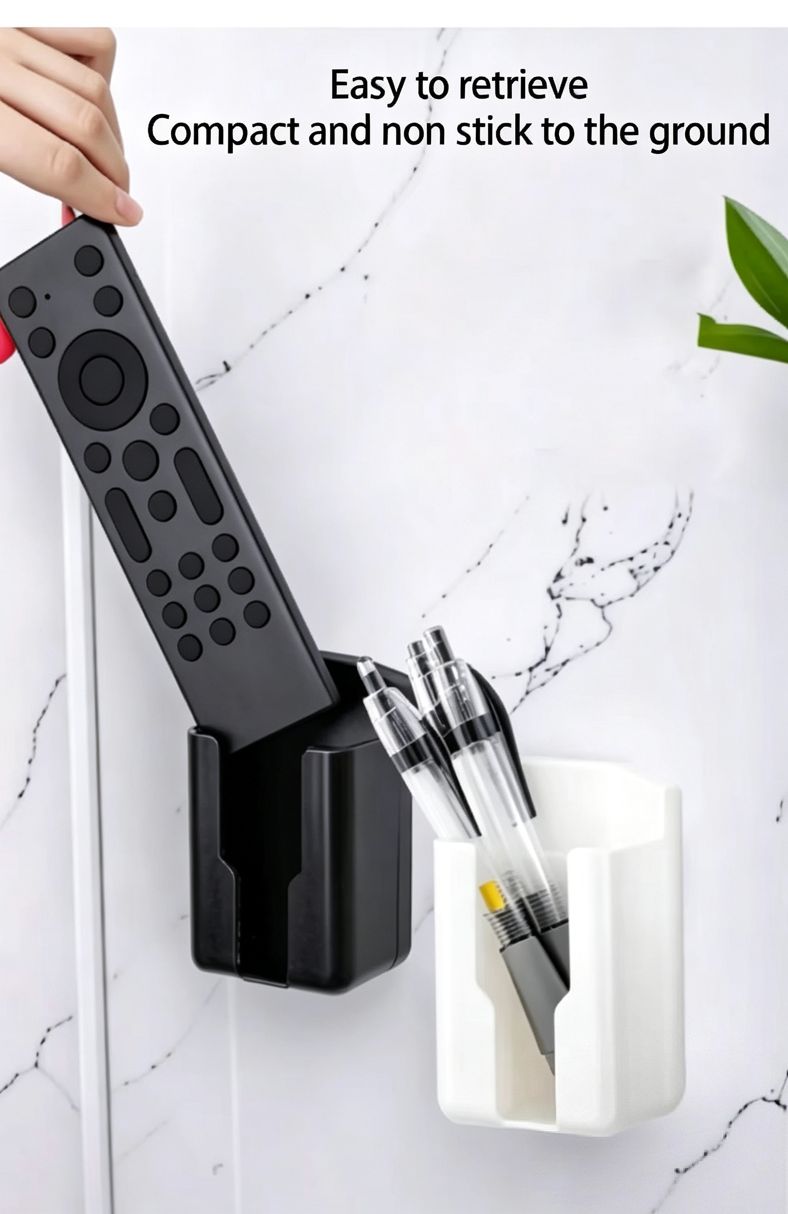 AliExpress Remote Control Storage Box Punching-free Wall-mounted Buckle Paste Multifunctional TV Air Conditioning Storage Box, view 4