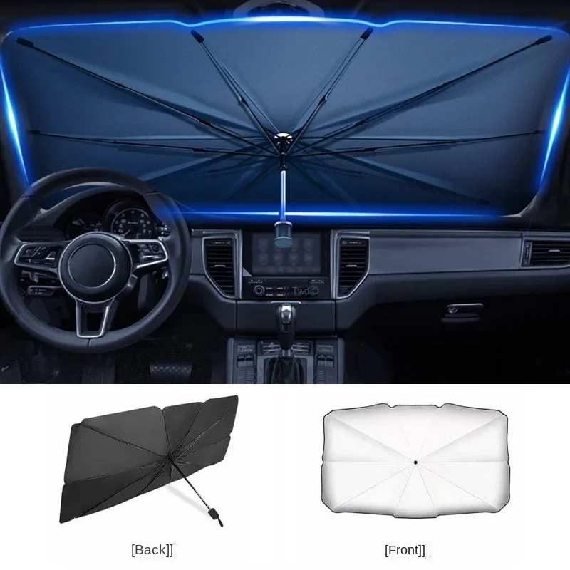 AliExpress Retractable Anti Uv Protection Car Umbrella Foldable Front Window Windshield Sun Shade Sunshade for Car WORLDKPI, view 2