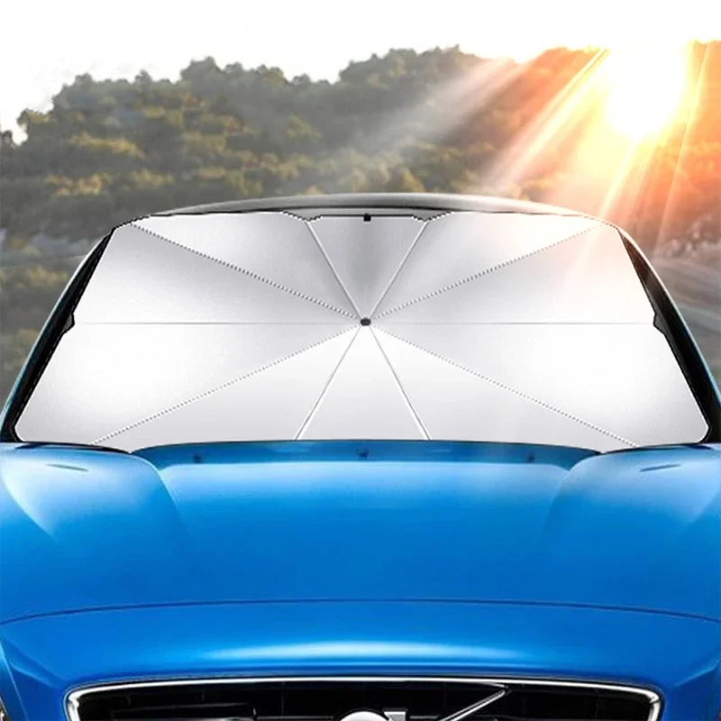 AliExpress Retractable Anti Uv Protection Car Umbrella Foldable Front Window Windshield Sun Shade Sunshade for Car WORLDKPI, view 4