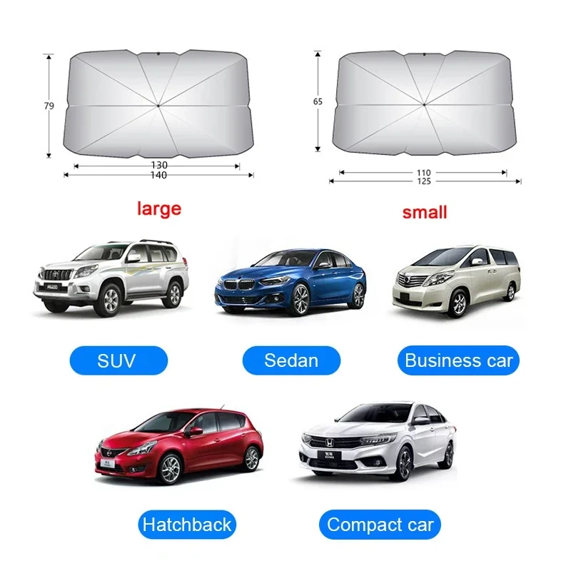 AliExpress Retractable Anti Uv Protection Car Umbrella Foldable Front Window Windshield Sun Shade Sunshade for Car WORLDKPI, view 6