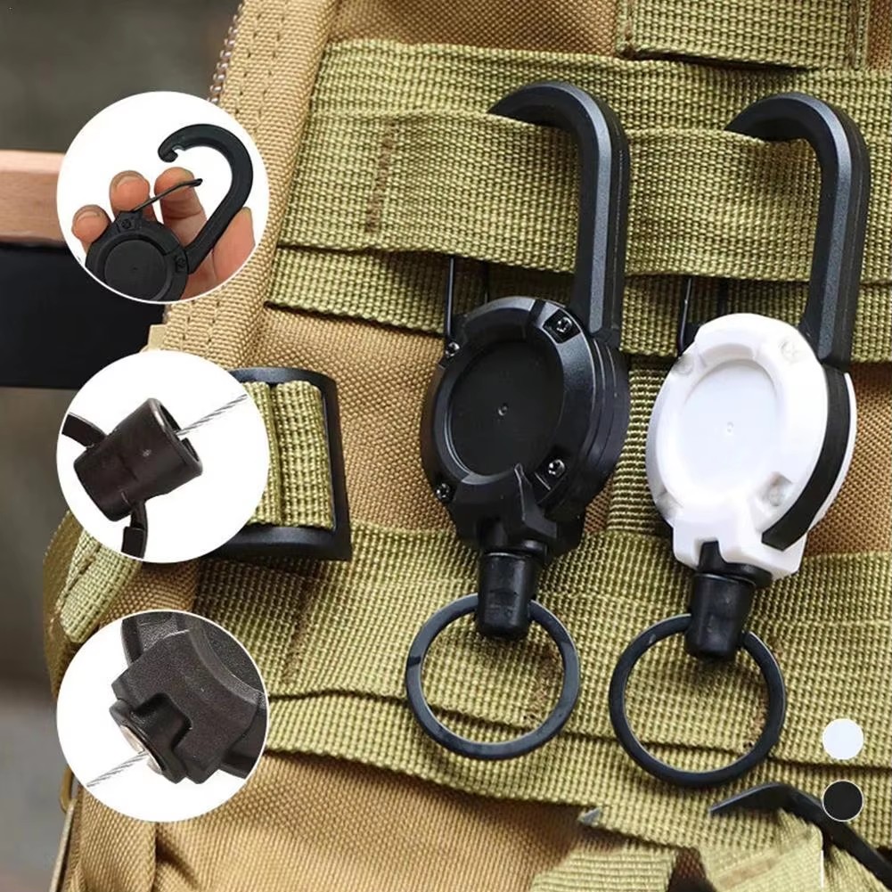 AliExpress Retractable Steel Wire Pull Reel Key Chain, view 2
