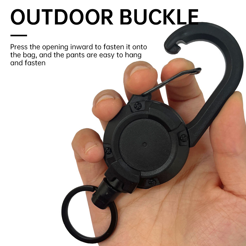 AliExpress Retractable Steel Wire Pull Reel Key Chain, view 3