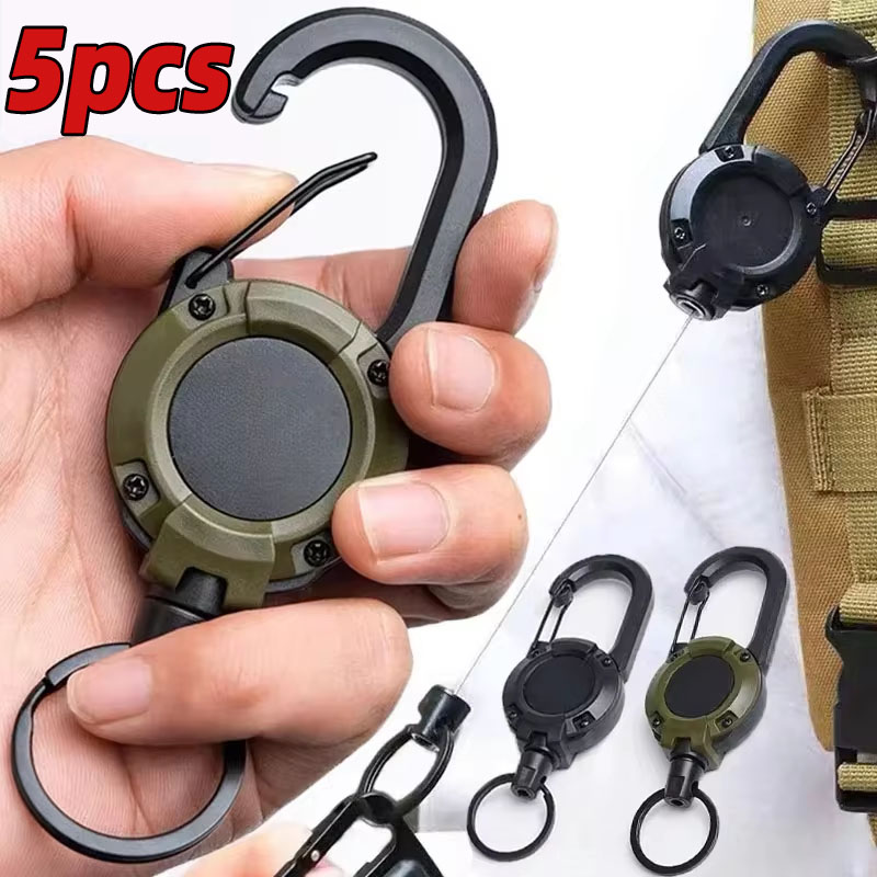 AliExpress Retractable Steel Wire Key Reel with Carabiner