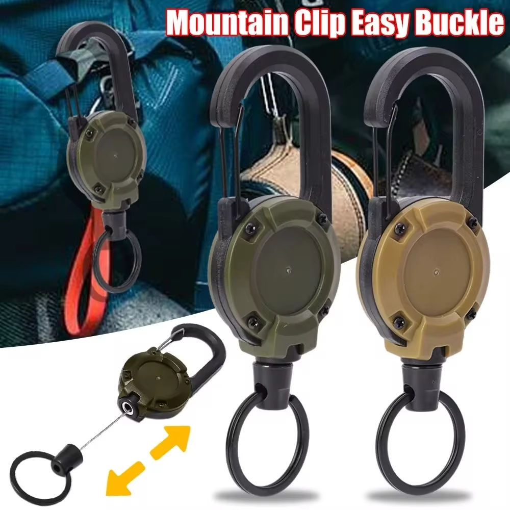 AliExpress Retractable Steel Wire Key Reel with Carabiner, view 5