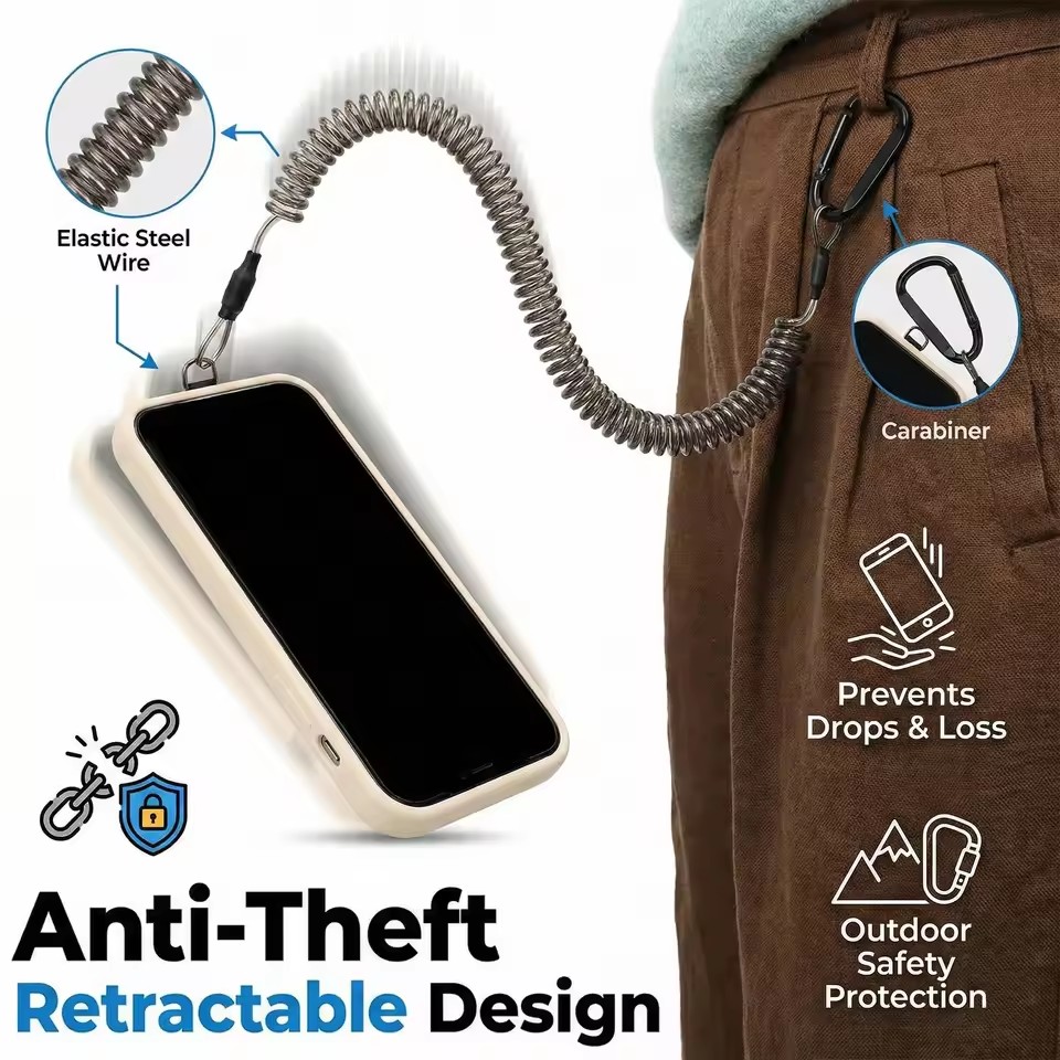 AliExpress Retractable Anti-Theft Phone Lanyard with Quick Release