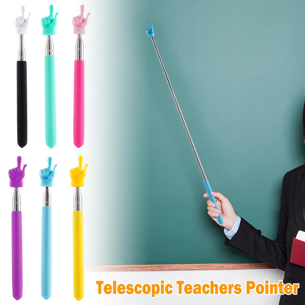 AliExpress Retractable Teacher Pointer Finger Design StainlessSteel Telescopic School Teaching Pointer Stick Teacher Supplies for Classroom, view 2