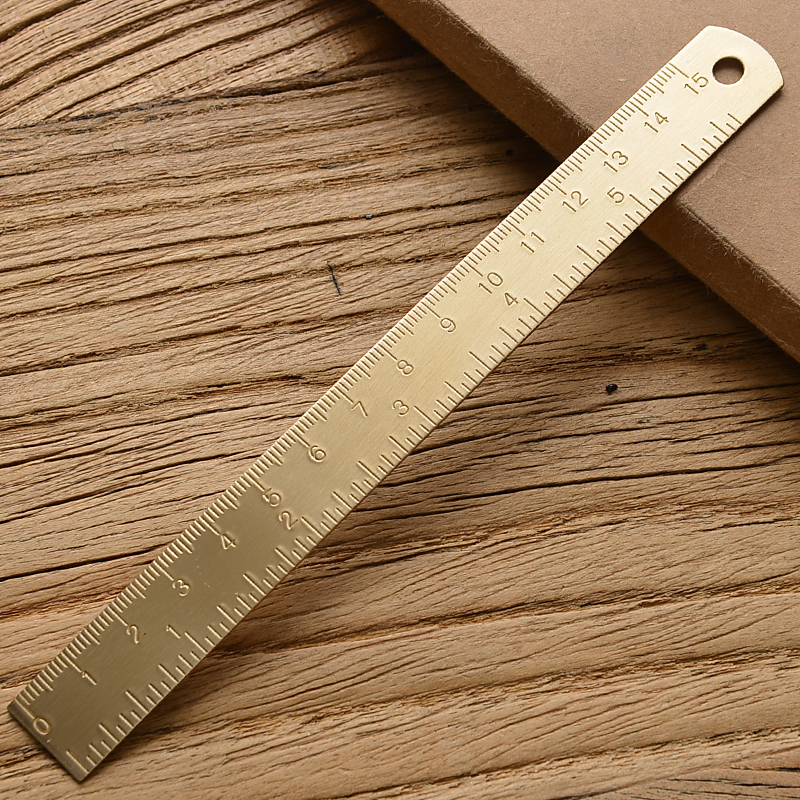 AliExpress Retro Brass Ruler and Triangle Protractor Set, view 3
