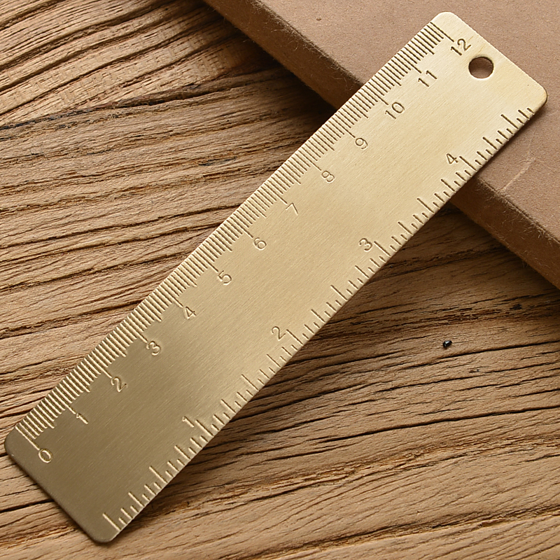 AliExpress Retro Brass Ruler and Triangle Protractor Set, view 4