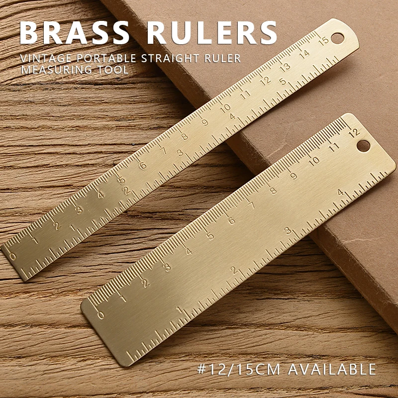 AliExpress Retro Brass Ruler and Triangle Measuring Set