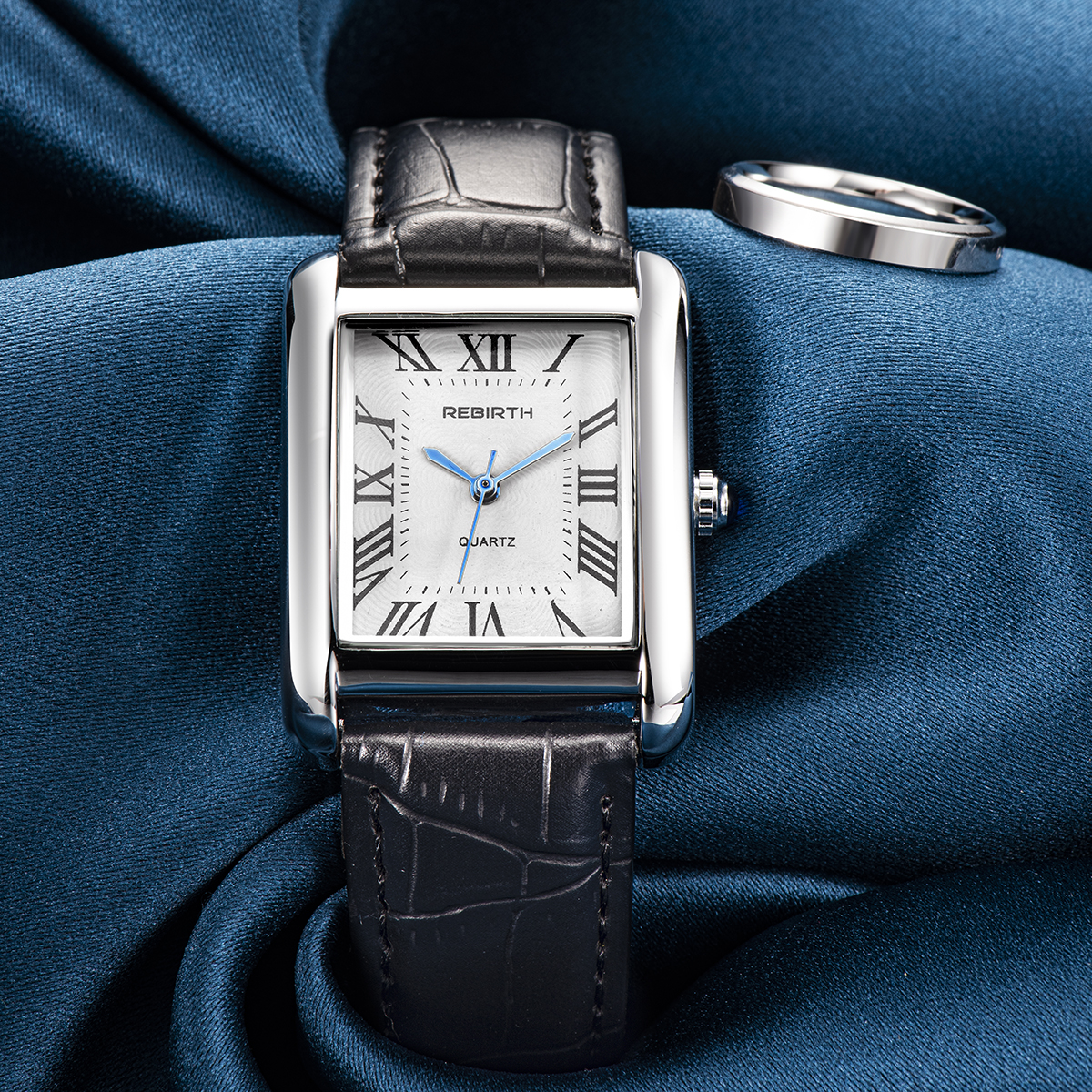 AliExpress Retro Small Square Roman Numeral Quartz Watch, view 3