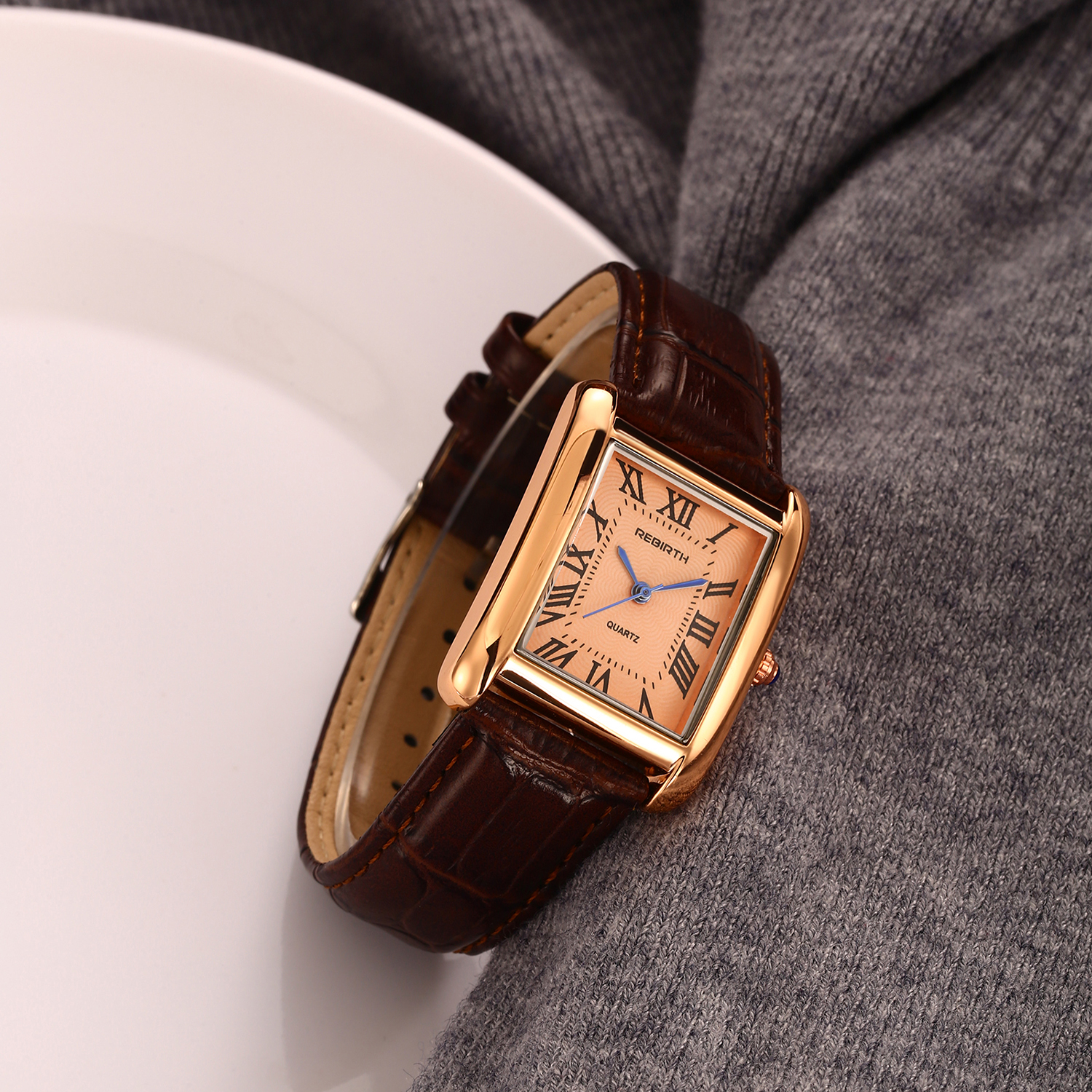 AliExpress Retro Small Square Roman Numeral Quartz Watch, view 5