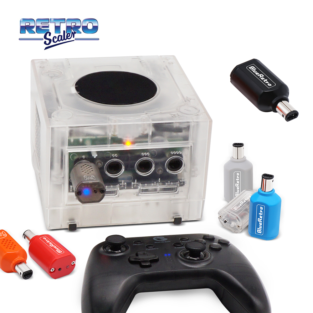 AliExpress RetroScaler BlueRetro Wireless Controllers Adaptor For NGC GameCube Console to PS3 PS4 PS5 Switch Pro Gamesir T4 Pro Contorller