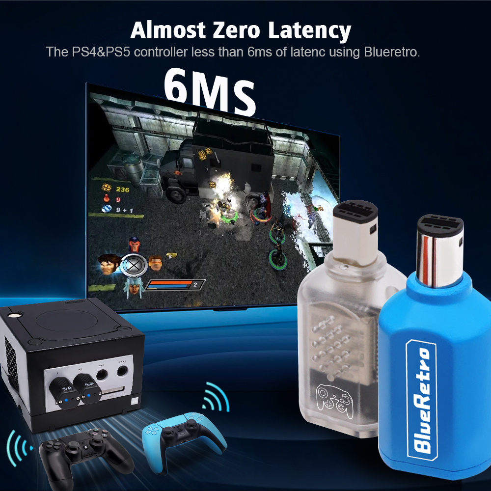 AliExpress RetroScaler BlueRetro Wireless Controllers Adaptor For NGC GameCube Console to PS3 PS4 PS5 Switch Pro Gamesir T4 Pro Contorller, view 4