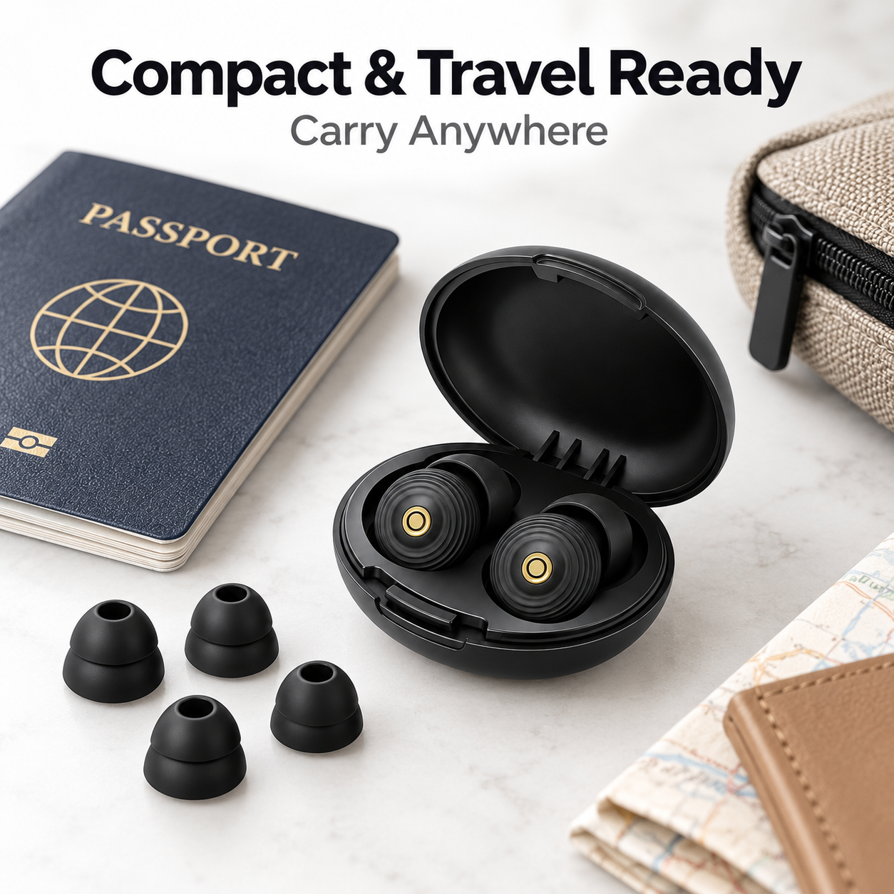 AliExpress Reusable Silicone Ear Plugs, Soft Noise Reduction Earplugs for Sleeping Work Study Travel Noise Protection, view 4
