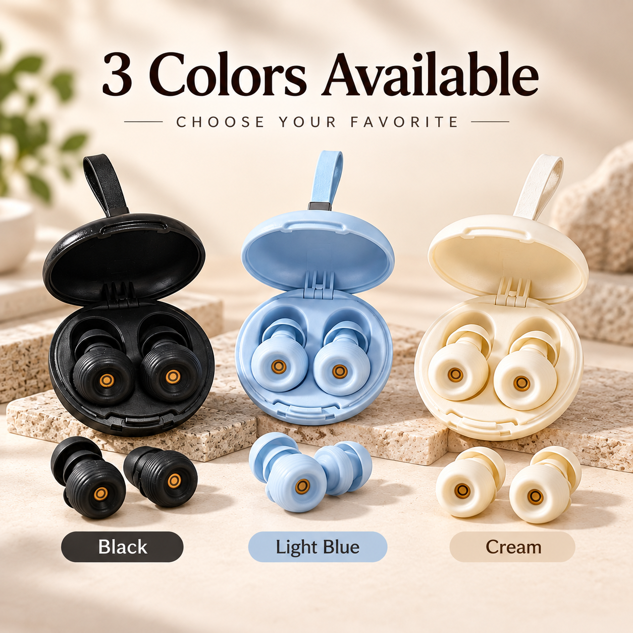 AliExpress Reusable Silicone Ear Plugs, Soft Noise Reduction Earplugs for Sleeping Work Study Travel Noise Protection, view 5