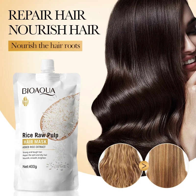 AliExpress Rice Magic Keratin Hair Mask 5 Seconds Repair Damaged Frizzy Hair Soft Smooth Shine Moisturizing Nourishing Hair Root Care, view 3