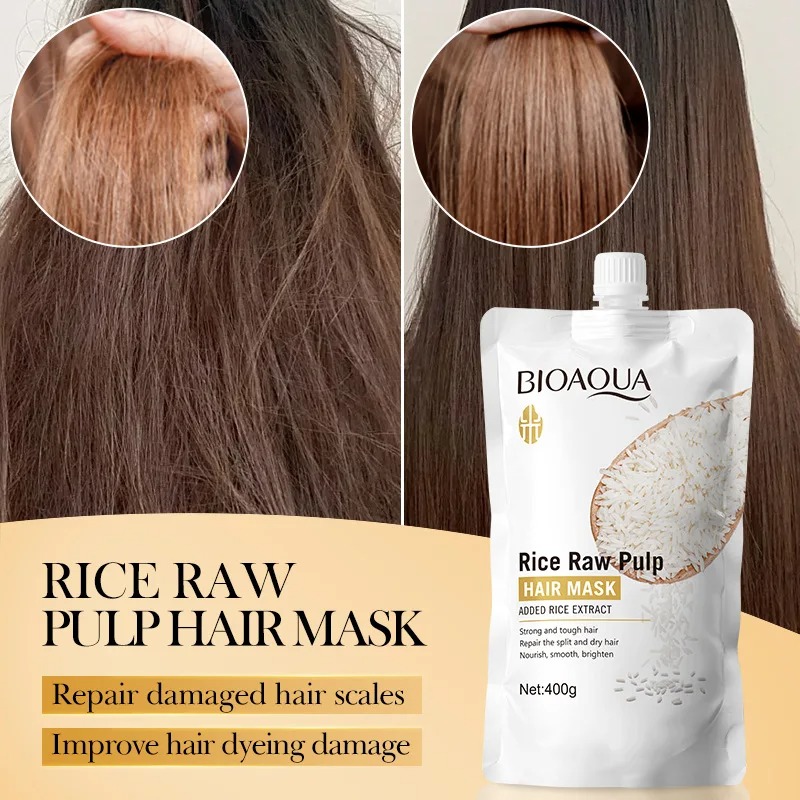 AliExpress Rice Magic Keratin Hair Mask 5 Seconds Repair Damaged Frizzy Hair Soft Smooth Shine Moisturizing Nourishing Hair Root Care, view 5