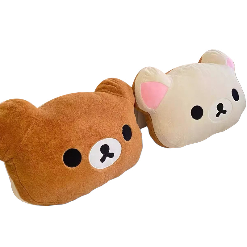 AliExpress Rilakkuma Bear Plush Pillow Dual Sided Large Soft Bedside Cushion Nap Pillow Dormitory Stuffed Doll Gift For Girlfriend, view 5