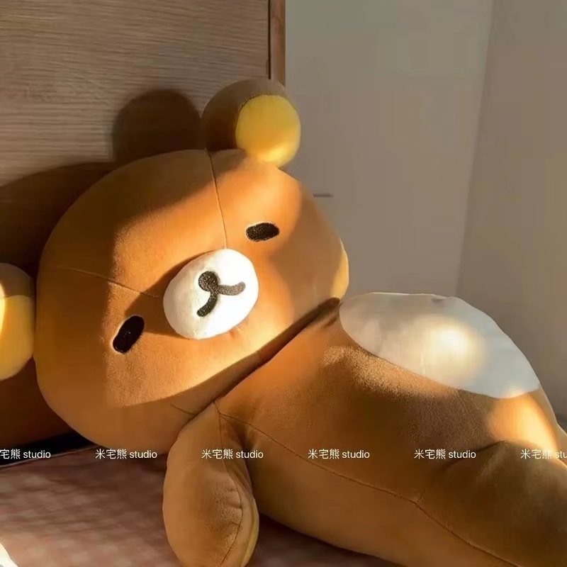 AliExpress Rilakkuma Extra Soft Oversized Plush Toy Long Body Pillow Sofa Cushion Sleep Companion For Lazy Leisure Cute Stuffed Doll Gift, view 2