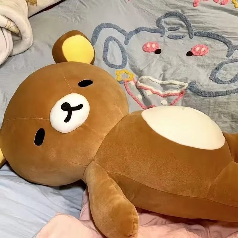 AliExpress Rilakkuma Extra Soft Oversized Plush Toy Long Body Pillow Sofa Cushion Sleep Companion For Lazy Leisure Cute Stuffed Doll Gift, view 3