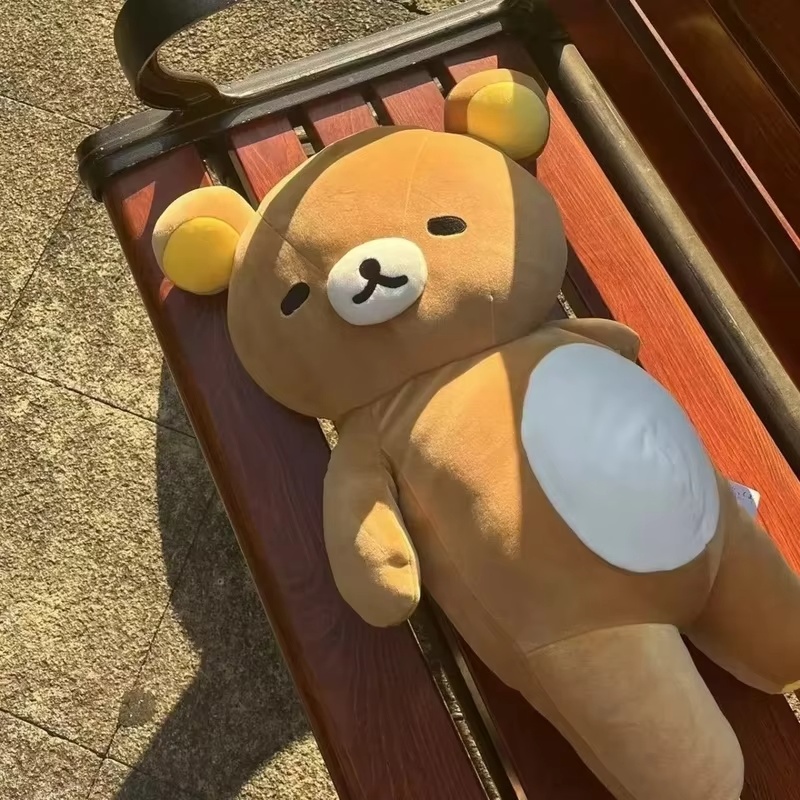 AliExpress Rilakkuma Extra Soft Oversized Plush Toy Long Body Pillow Sofa Cushion Sleep Companion For Lazy Leisure Cute Stuffed Doll Gift, view 5