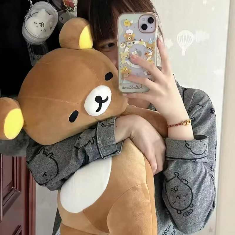 AliExpress Rilakkuma Extra Soft Oversized Plush Toy Long Body Pillow Sofa Cushion Sleep Companion For Lazy Leisure Cute Stuffed Doll Gift, view 6