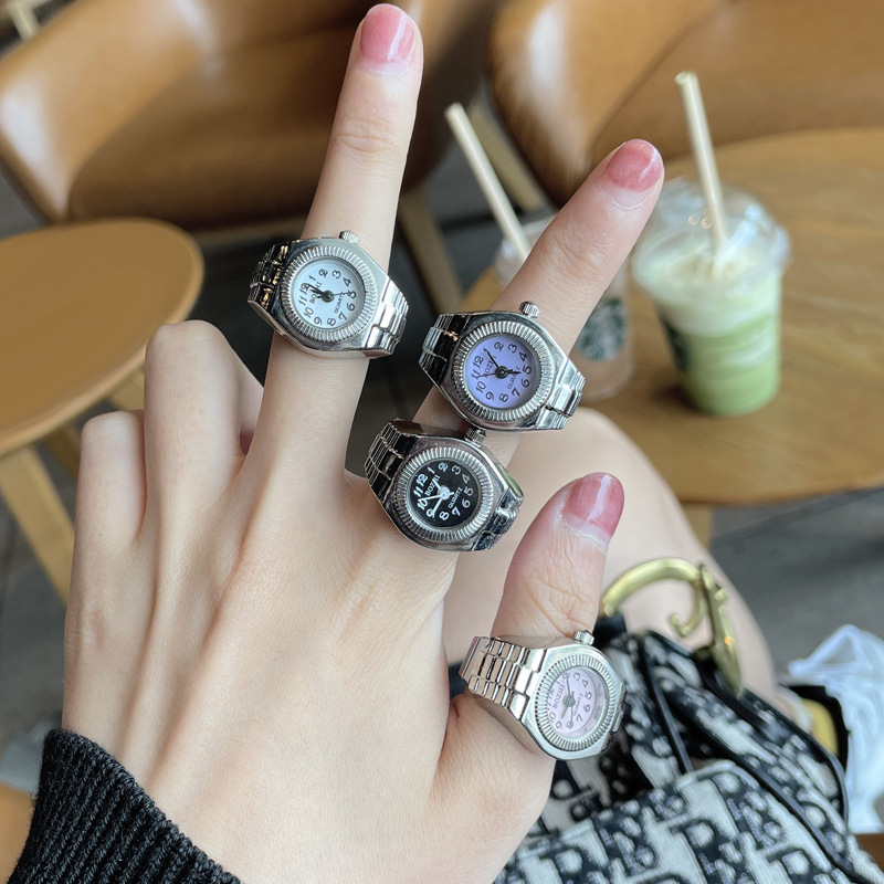 AliExpress Novelty Alloy Finger Ring Watch, view 2