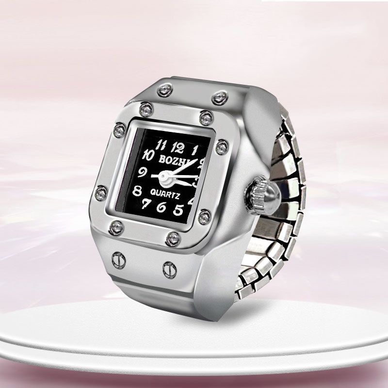 AliExpress Square Dial Finger Ring Watch, view 2