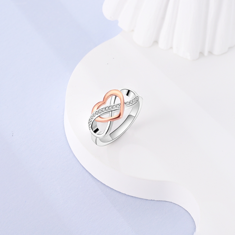 AliExpress 925 Silver Zircon Ring Set (Bow, Heart, Sun, Moon), view 4