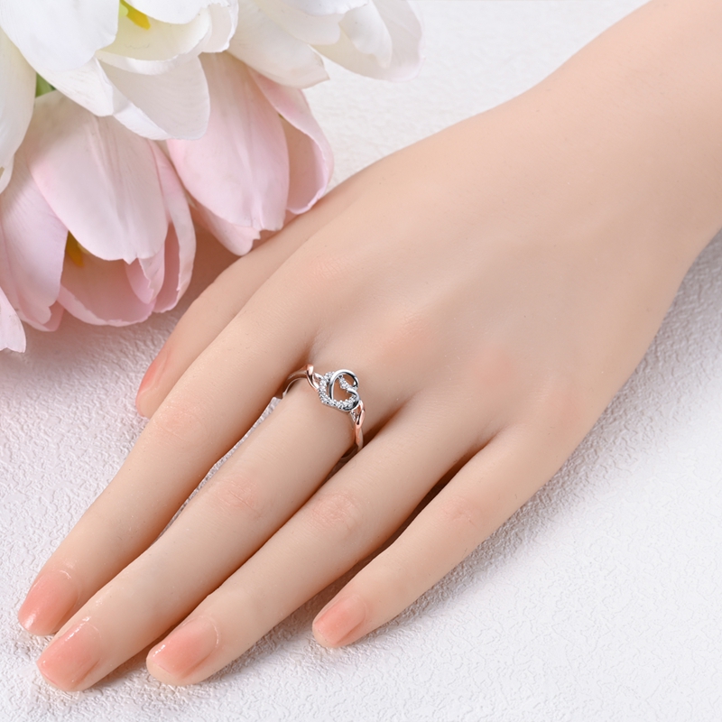 AliExpress 925 Silver Zircon Ring Set (Bow, Heart, Sun, Moon), view 5