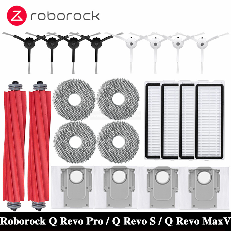 AliExpress Roborock Q Revo MaxV/Q Revo S/Q Revo Pro Robot Vacuums Cleaner Accessory Dust Bag Main Side Brush HEPA Filter Mop Cloths Spare