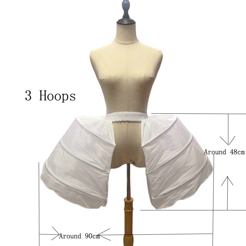 AliExpress Rococo 3 Hoops Petticoat Baroque Underskirt For Vintage Wedding Dress Bridal Gowns Wedding Accessories Victorian Crinoline, view 2