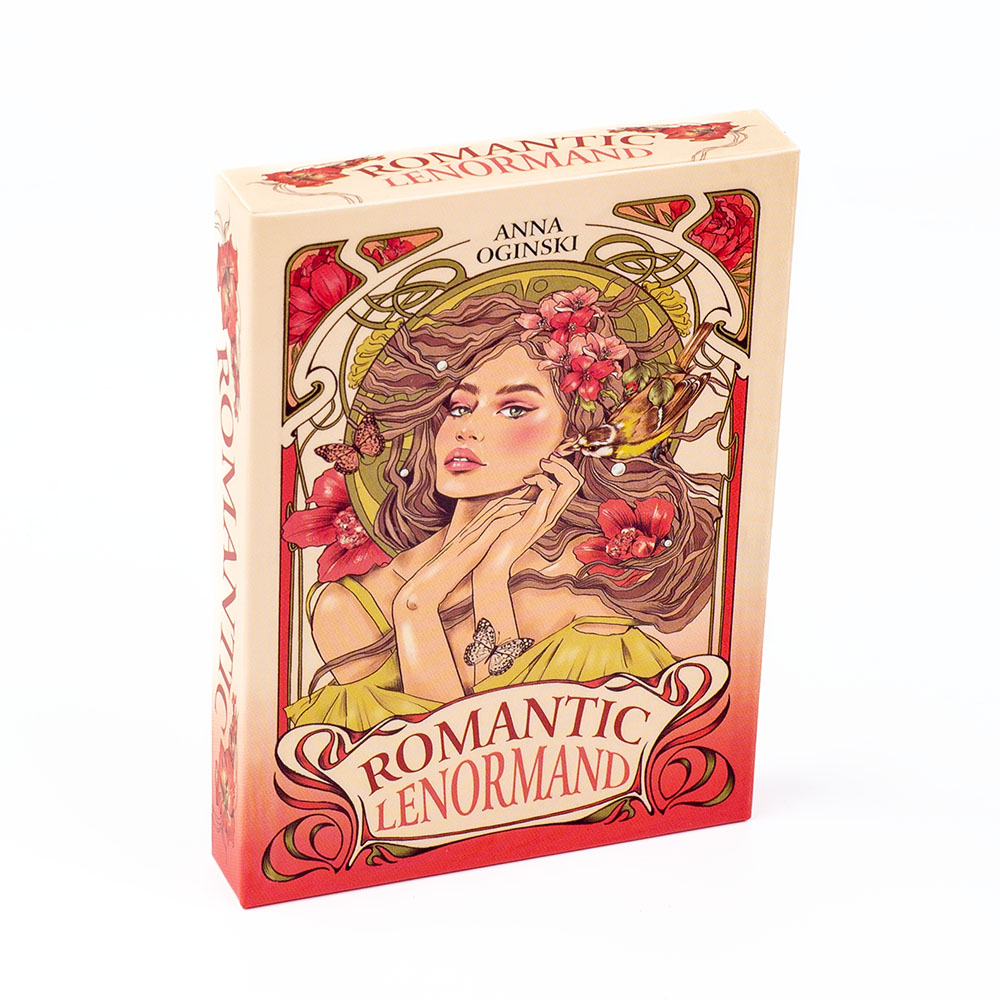 AliExpress Romantic Lenormand Oracle Cards 37 Pcs Deck 10.2x7.2cm English Vision Art Nouveau Floral Motifs for Party Board Playing Games, view 2