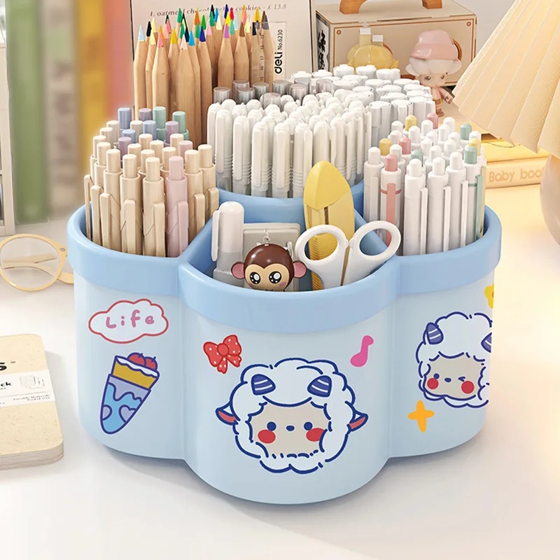 AliExpress Large Rotating Desk Organizer for Pens and Makeup, view 4