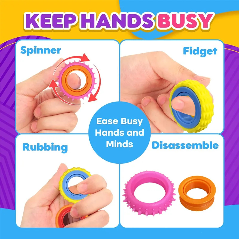 AliExpress Rotating Fidget Ring Finger Spinner, view 3