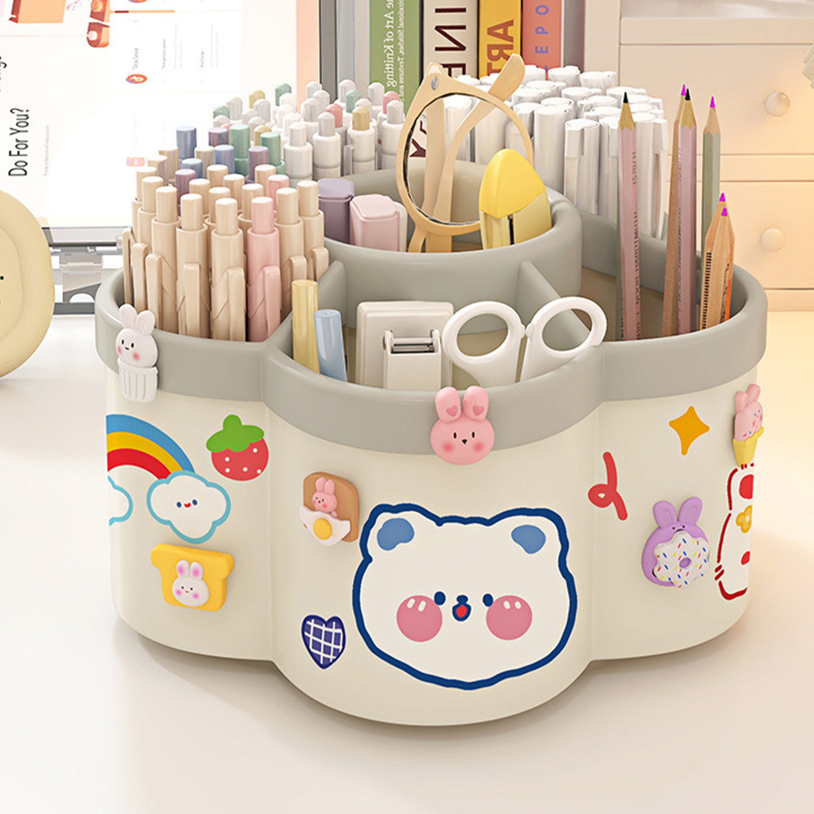 AliExpress Large-Capacity Rotating Desk Pen Holder, view 2