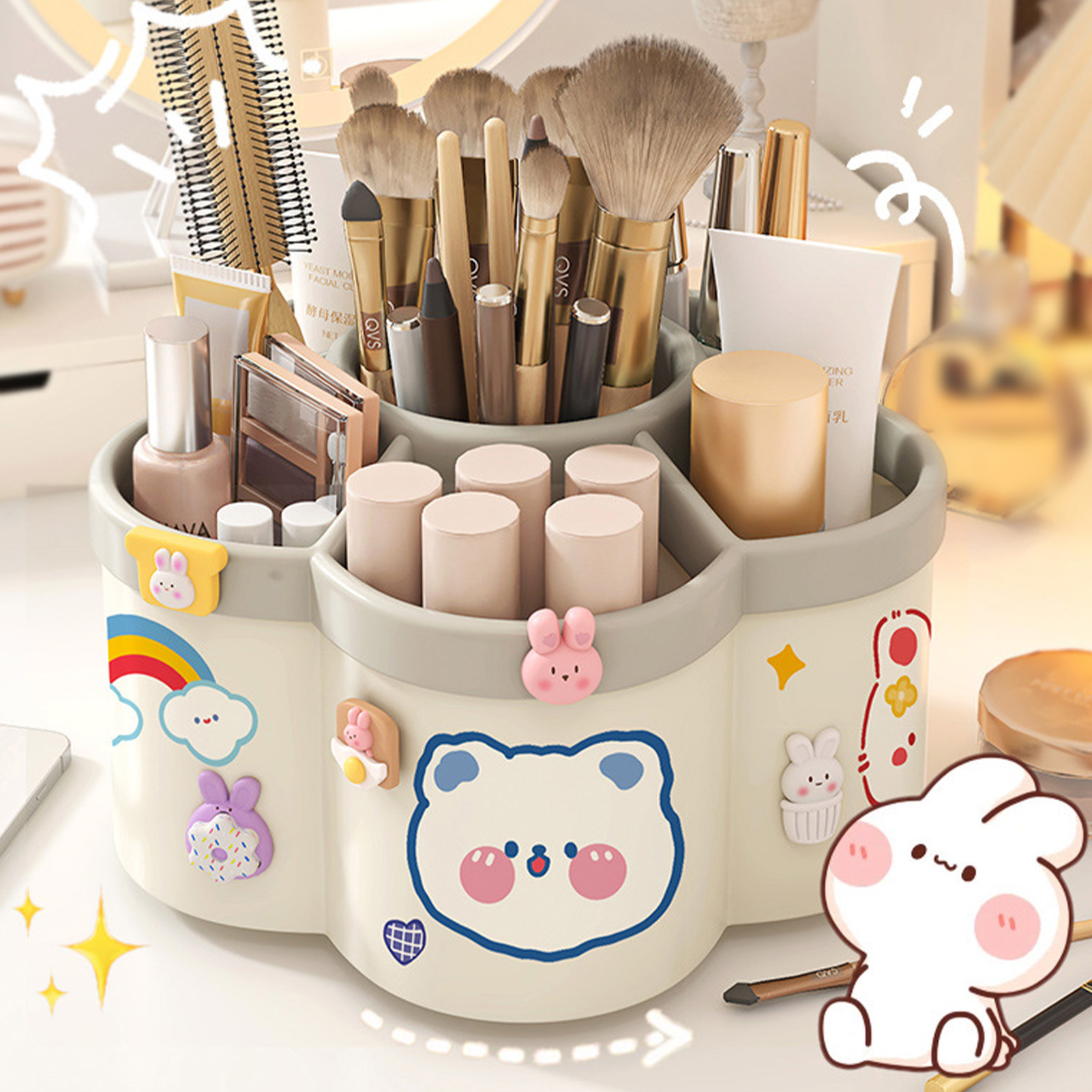 AliExpress Large-Capacity Rotating Desk Pen Holder, view 6