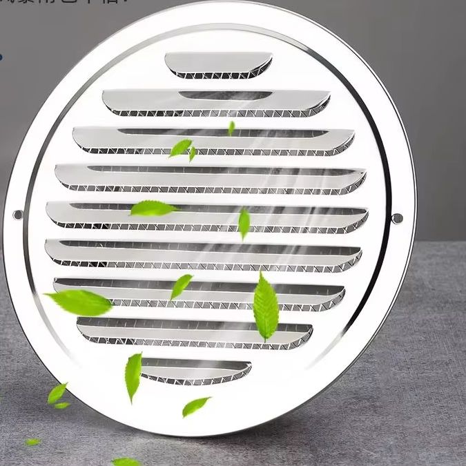 AliExpress Round Duct Air Vent Cap Stainless Steel External Wall Vent Grille 70-200mm Air Ventilation Cover Vent Hole Cover for Home Ventil