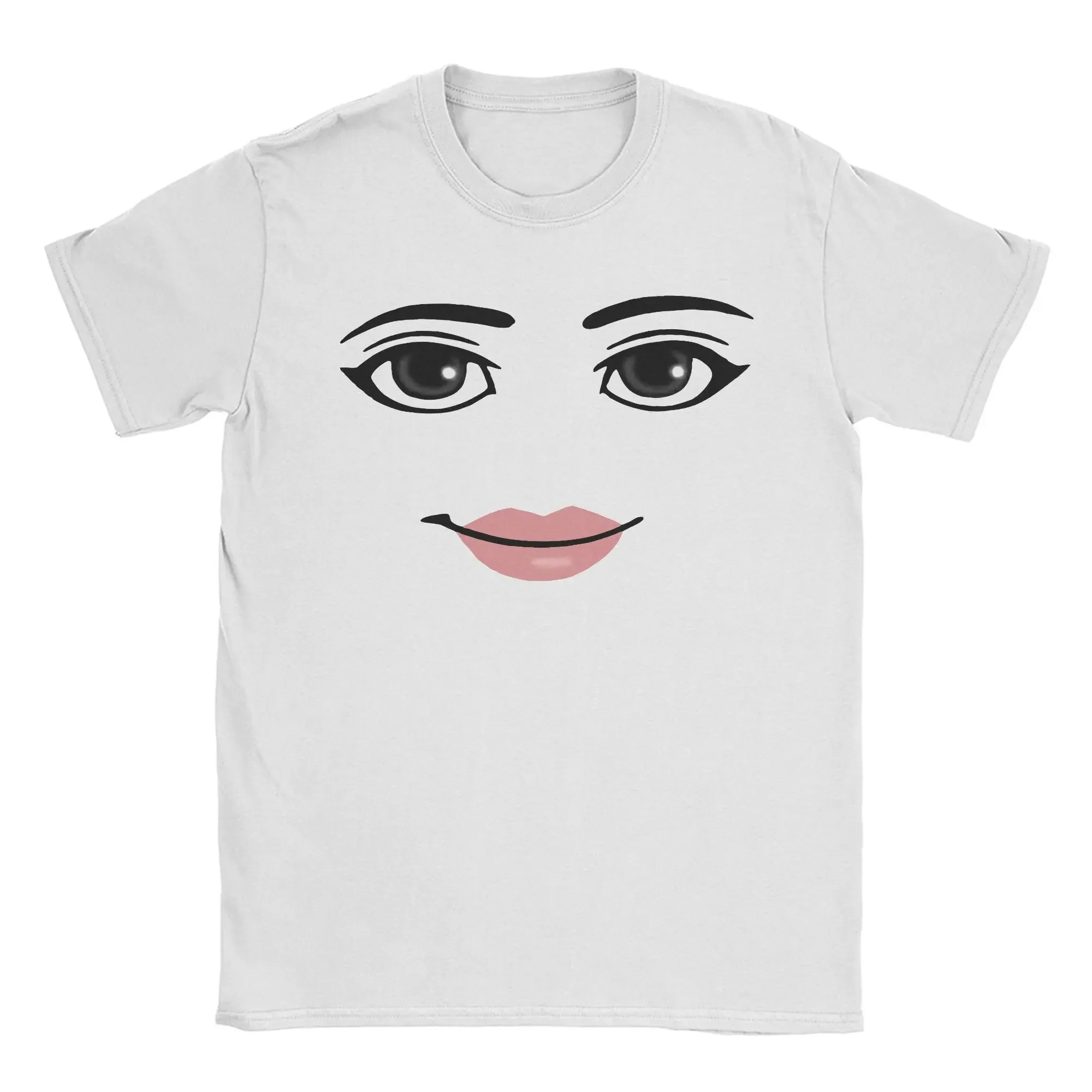 AliExpress Round Neck Short Sleeve Clothing Summer Novelty Harajuku Streetwear Robot Robloxs Woman Face Game Tshirt Aesthetic Clothes