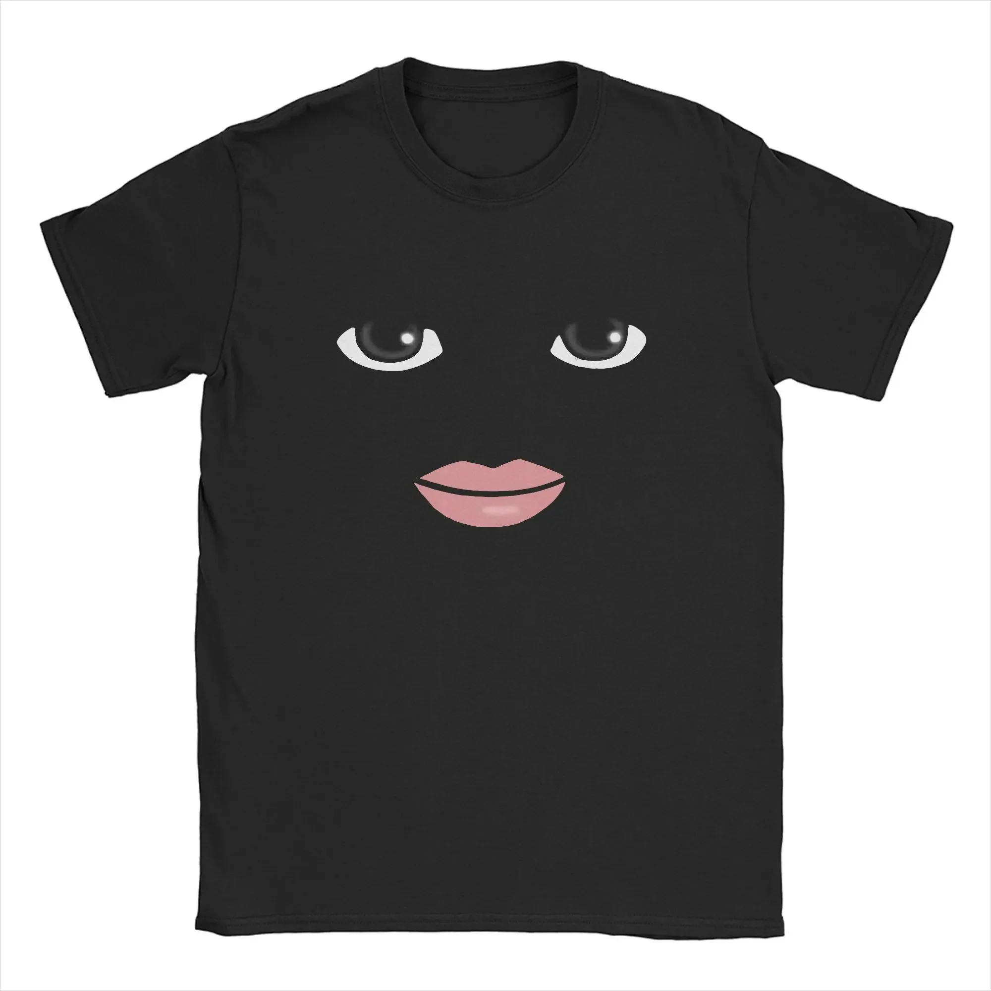 AliExpress Round Neck Short Sleeve Clothing Summer Novelty Harajuku Streetwear Robot Robloxs Woman Face Game Tshirt Aesthetic Clothes, view 3