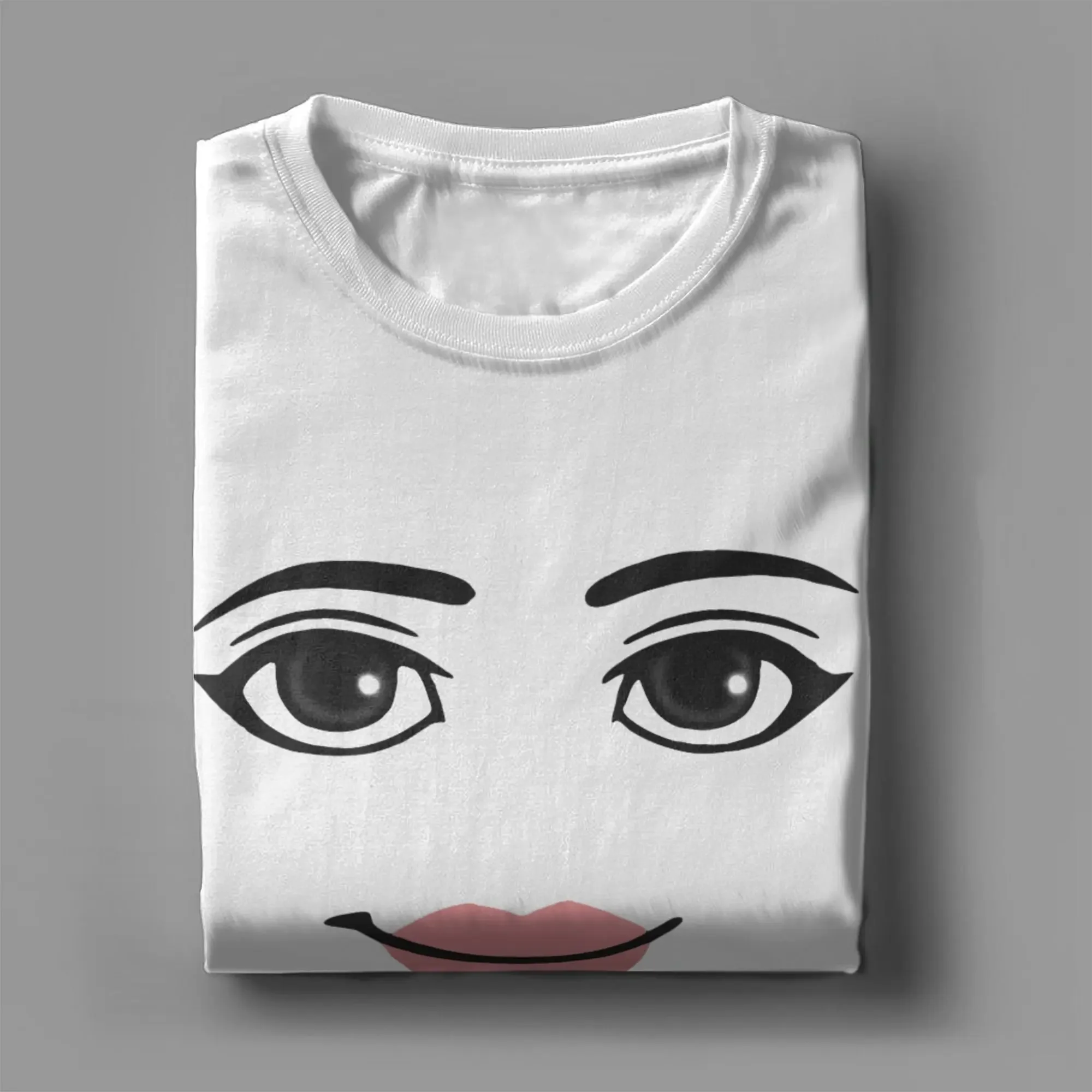 AliExpress Round Neck Short Sleeve Clothing Summer Novelty Harajuku Streetwear Robot Robloxs Woman Face Game Tshirt Aesthetic Clothes, view 5
