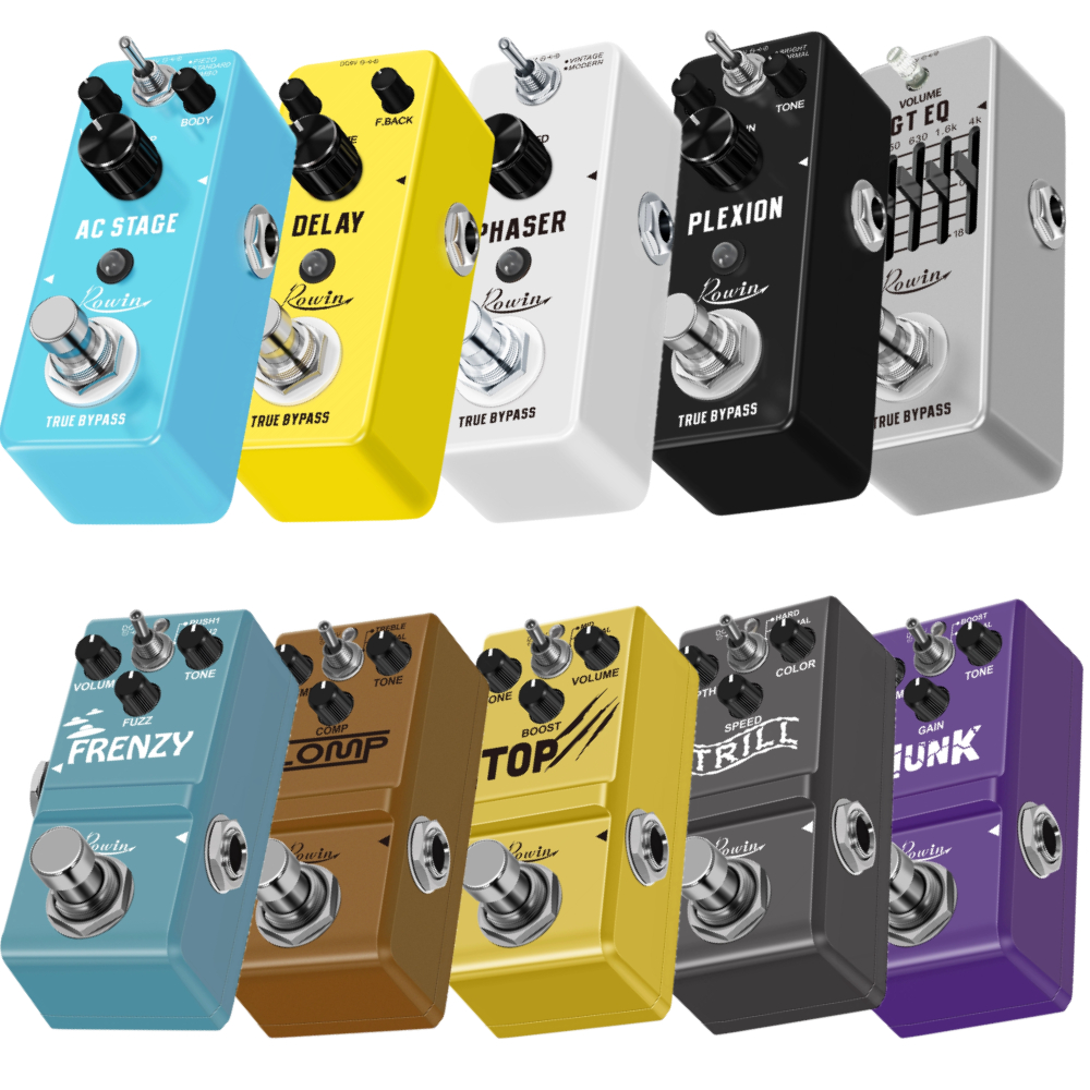 AliExpress Rowin Noise Gate Pedal Guitar Effects Low Noise Pedal Power Supply Booster Flanger Phaser Buffer Effector Equalizer For Bass