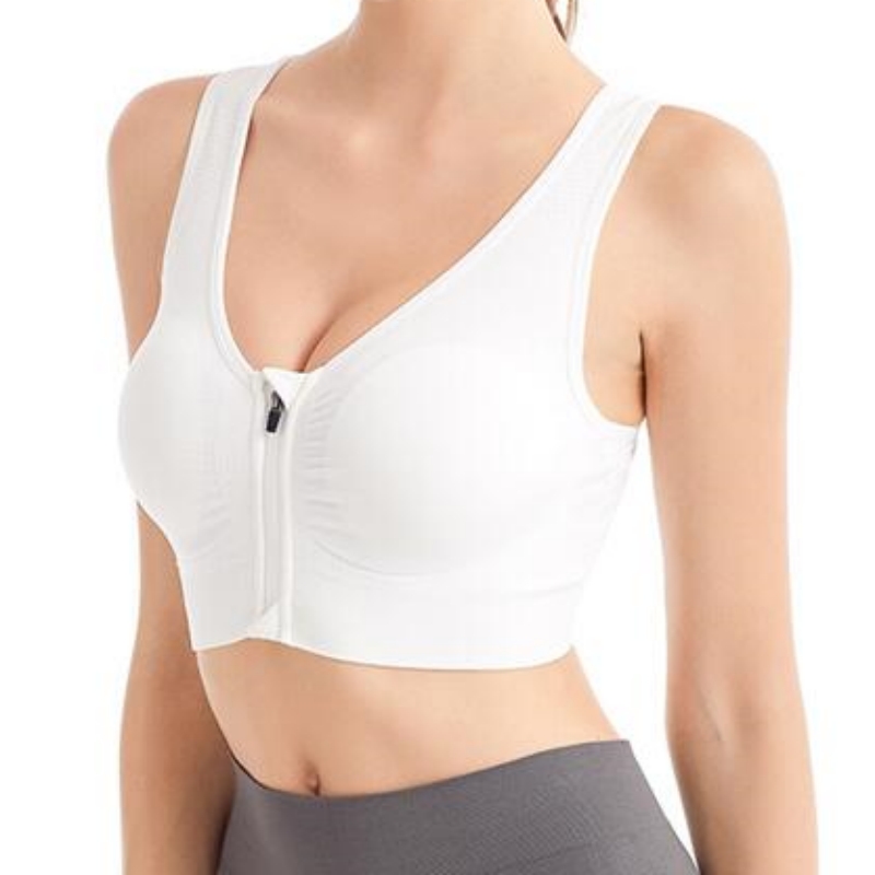 AliExpress Running Fitness Sports Bra Front Zipper Women's Underwear Shockproof without Underwire Bralette Breathable Seamless Brassiere